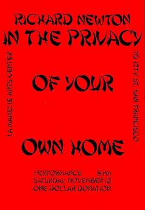 In the Privacy of Your Own Home announcement