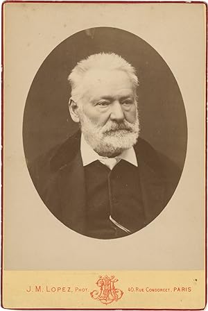 Original portrait photograph of Victor Hugo, circa 1870s