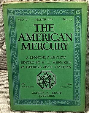 The American Mercury, March 1925, Volume IV, Number 15