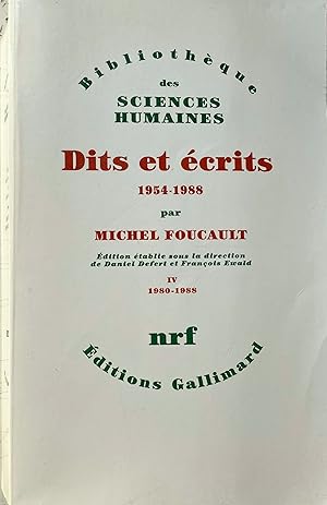 DITS ET ÉCRITS 1954-1988. TOME VOLUME 4 IV 1980-1988