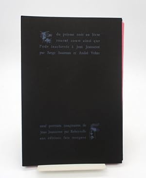 du prisme noir au livre tourné court que l'ode inachevé à Jean Jeannerot