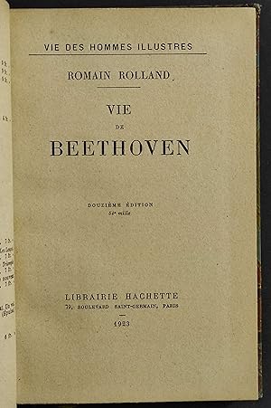 Vie de Beethoven - R. Rolland - Ed. Hachette - 1923