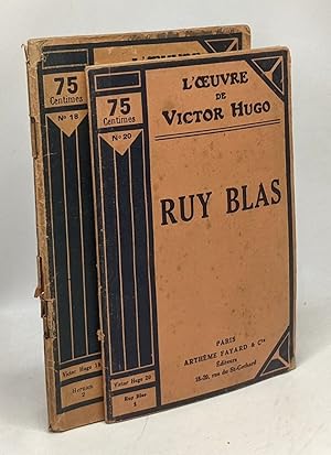 Ruy Blas (tome premier) + Hernani (tome deuxième ) --- 2 volumes de L'oeuvre de Victor Hugo (théâ...