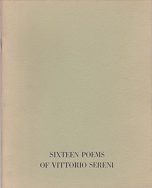 Sixteen Poems of Vittorio Sereni