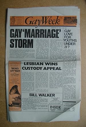 Gay Week. No. 14. Nov 11th-17th 1976.