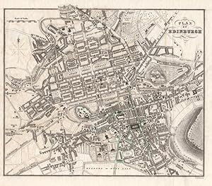 EDINBURGH CITY PLAN,1842 Historical Relief Map