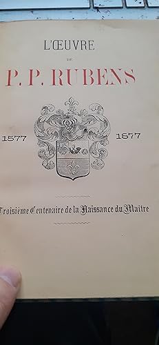 catalogue de l'exposition de l'oeuvre de P.P. RUBENS