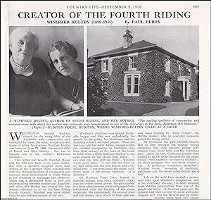 Creator of The Fourth Riding: Winifred Holtby (1898-1935). Several pictures and accompanying text...