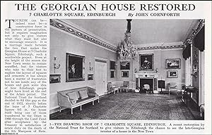 The Georgian House Restored: 7 Charlotte Square, Edinburgh. Several pictures and accompanying tex...