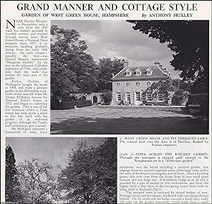 Grand Manner and Cottage Style: Garden of West Green House, Hampshire. Several pictures and accom...