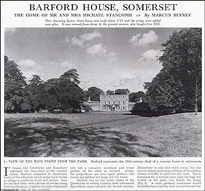 Barford House, Somerset: The Home of Mr and Mrs Michael Stancomb. Several pictures and accompanyi...