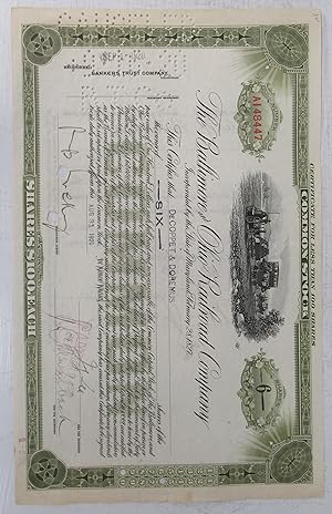 The Baltimore and Ohio Railroad Company stock certificate