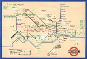 London Underground Transport - Railway Map No 2. 1937