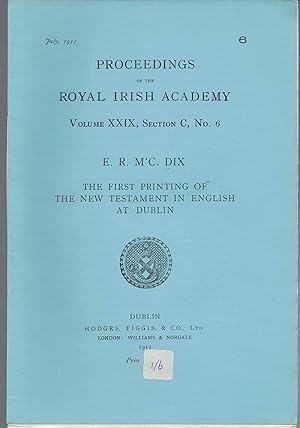 Proceedings of the Royal Irish Academy Vol. XXVII Section C, Number 17, 18. An Early Eighteenth C...