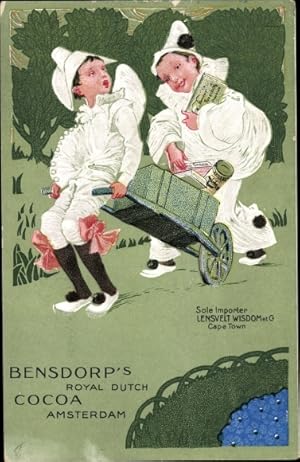 Litho Reklame, Bensdorp's Royal Dutch Cocoa Amsterdam, Pierrot