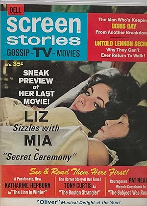 Screen Stories Magazine December 1968 "The Lion in Winter", "Oliver" NF