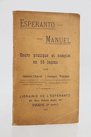 Esperanto manuel - Cours pratique et complet en 15 leçons
