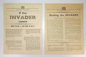 If the Invader Comes & Beating the Invader A pair of original, early Second World War leaflets is...