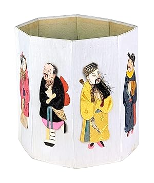 Tabletop Candle Screen Depicting the Eight Immortals