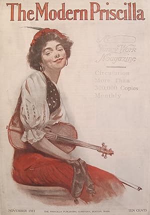 1911 Original American Magazine Cover The Modern Priscilla