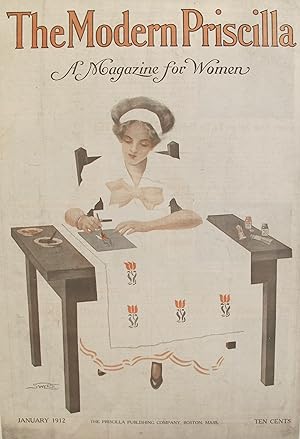 1912 Original American Magazine Cover The Modern Priscilla