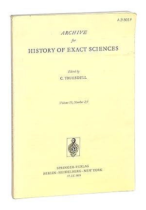 The New Science of Motion: A Study of Galileo's De Motu Locali [Offprint from: Archive for Histor...