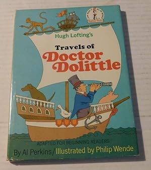 HUGH LOFTING'S TRAVELS OF DOCTOR DOOLITTLE. Adapted for Beginning Readers by Al Perkins. Illustra...
