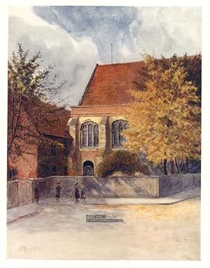 ARCHBISHOP'S PALACE IN CROYDON SURREY IN THE UNITED KINGDOM,1914 VINTAGE COLOUR LITHOGRAPH