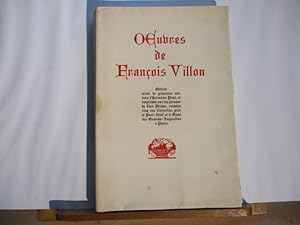 Litterature - Oeuvres de François Villon - Edition ornée de gravures d'Hermann Paul - Les Lais, l...
