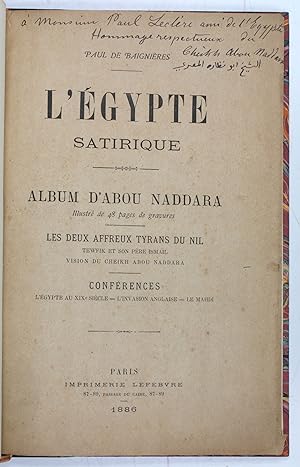 L'Égypte Satirique. Album d'Abou Naddara, illustré de 48 pages de gravues. Les deux affreux tyran...
