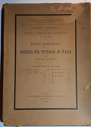 Studi geologici per la ricerca del petrolio in Italia