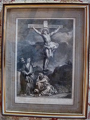 Le Christ en croix avec la Sainte Vierge, Saint Jean et Sainte Madeleine.