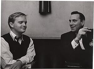 Three original photographs of Truman Capote and Goddard Lieberson, taken by recording engineer an...