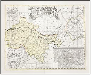 MAPA ANTIGUO DE BRESLAVIA. DUCATUS BRESLANUS SIVE WRATISLAVIENSIS.