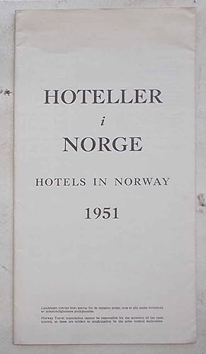 Hoteller i Norge. Hotels in Norway. 1951.