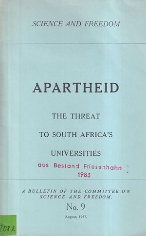 Apartheid the Threat to South Africa's Universities