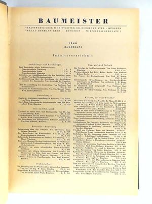 Baumeister - Zeitschrift für Baukultur und Bautechnik - 45. Jahrgang 1948 - Heft 1-12 gebunden