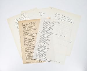 Ensemble complet du manuscrit et des tapuscrits de la chanson de Boris Vian intitulée "Adélaïde b...