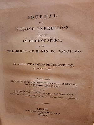 Journal of the second expedition into the interior of Africa from the bight of Benin to Soccatoo.