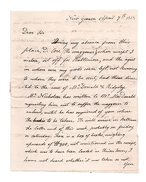 AUTOGRAPH LETTER SIGNED BY ALBERT R. GALLATIN
