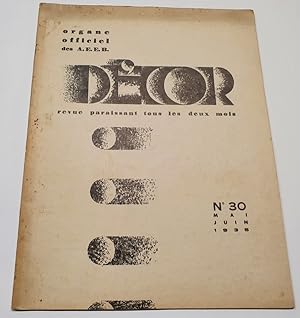 Décor - Organe officiel des Anciens Elèves de l'Ecole Boulle - N.30 Mai/ Juin 1935