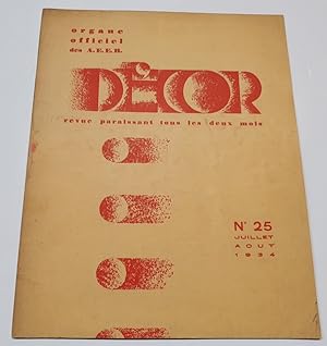 Décor - Organe officiel des Anciens Elèves de l'Ecole Boulle - N.25 Juillet 1934