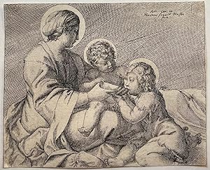 [Antique print, engraving, ca. 1606] Madonna della scodella, published 1606, 1 p.