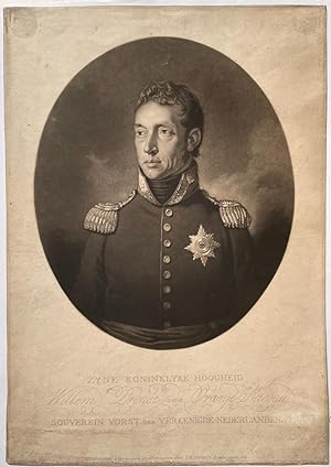 [Antique print, mezzotint] Portrait of king Willem I Frederik (koning der Nederlanden), published...