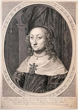 [Antique print, engraving] Portrait of Catharina Charlotte of Bavaria-Zweibrücken, published ca. ...