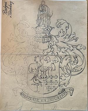 Wapenkaart/Coat of Arms: Original preparatory drawing of the Rutgers van Rozenburg Coat of Arms/F...