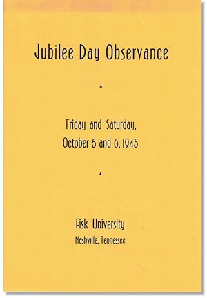 Jubilee Day Observance Friday and Saturday October 5 and 6, 1945