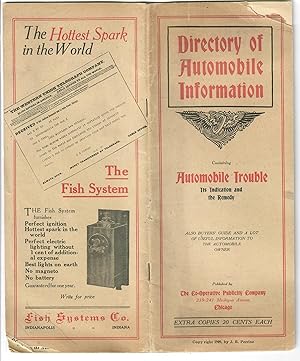 Directory of Automobile Trouble [cover reads: Directory of Automobile Information]; Its Indicatio...