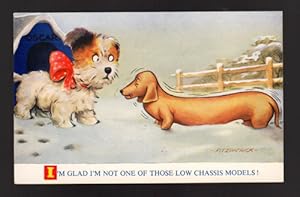 Oscar the Pup & Dachshund Sausage Dog Postcard