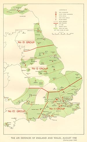 The air defences of England and Wales, August 1940